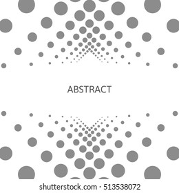 Abstract background with circles on a white background. Monochrome image.