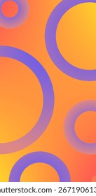 Fondo Abstractas con círculos Naranja púrpura Gradiente