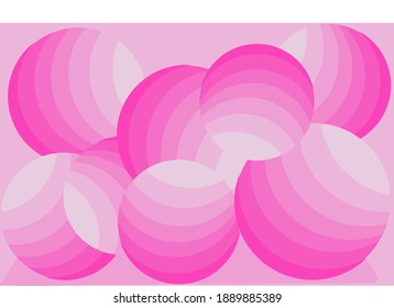Abstrakter Hintergrund umrundet rosafarbene Farbmuster geometrische Illustration.