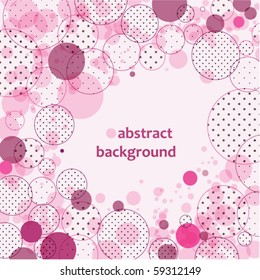 Abstract Background With Circles And Polka Dots