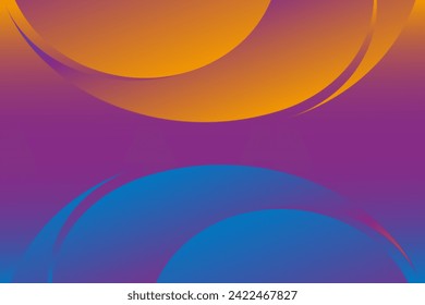 Abstract background with circles of purple and orange colors. Background with place for your text. Vector illustration.