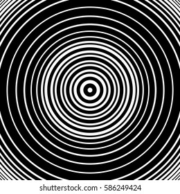 Abstract background with circles. Radial pattern. Vector