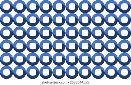 abstract background with circles, ring blue and white texture, two tone blue rectangles checkerboard repeat pattern, replete image, design for fabric printing, net