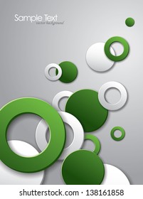 Abstract background with circles and rings. Vector illustration. Eps10.