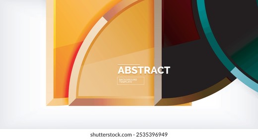 Abstract background - circles and round triangles with 3d effect. Vector Illustration For Wallpaper, Banner, Background, Card, Book Illustration, landing page