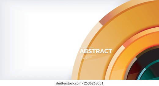 Abstract background - circles and round triangles with 3d effect. Vector Illustration For Wallpaper, Banner, Background, Card, Book Illustration, landing page