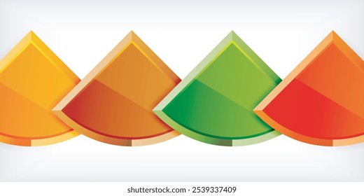 Abstract background - circles and round triangles with 3d effect. Vector Illustration For Wallpaper, Banner, Background, Card, Book Illustration, landing page