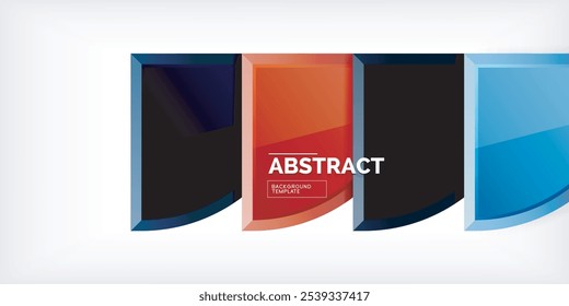 Abstract background - circles and round triangles with 3d effect. Vector Illustration For Wallpaper, Banner, Background, Card, Book Illustration, landing page