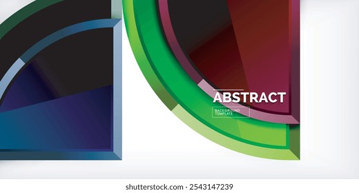 Abstract background - circles and round triangles with 3d effect. Vector Illustration For Wallpaper, Banner, Background, Card, Book Illustration, landing page