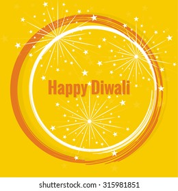 Abstract background with circles and salute for Diwali celebration.