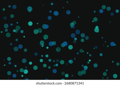 Abstract background with circles in shades of teal and dark blue
