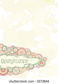 Abstract background with circles with space to place your own text