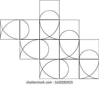 abstract background with circles and squares