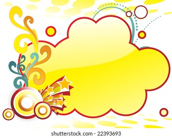 abstract background with circles and stars