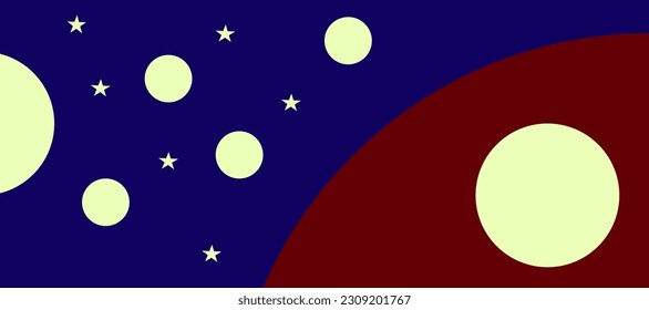 fondo abstracto con círculos y estrellas