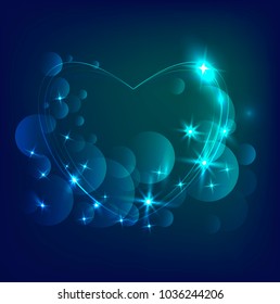 
abstract background. circles, stars, night sky