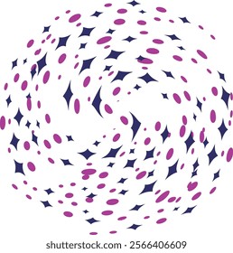 Abstract background with circles and stars. Vector illustration for your design.