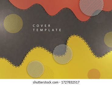 Abstract background with circles, stripes, waves. Minimalistic dynamic style. Vector illustration