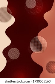 Abstract background with circles, stripes, waves. Minimalistic dynamic style. Vector illustration for your design.