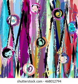 abstract background, with circles, strokes, splashes and geometric lines