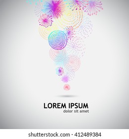 Abstract background of circles. Vector