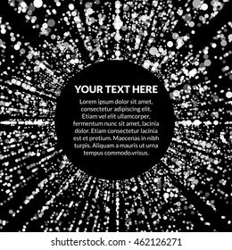 Abstract background with circles. Vector futuristic space background.