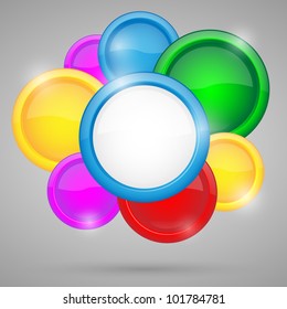 Abstract background with circles. Vector illustration.