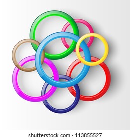 Abstract background with circles. Vector illustration.