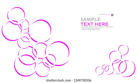 Abstract background with circles. Vector illustration.