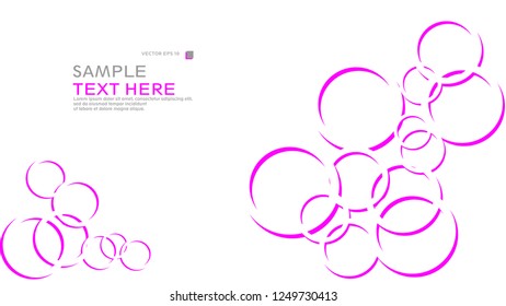 Abstract background with circles. Vector illustration.