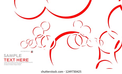 Abstract background with circles. Vector illustration.