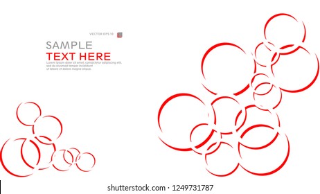 Abstract background with circles. Vector illustration.