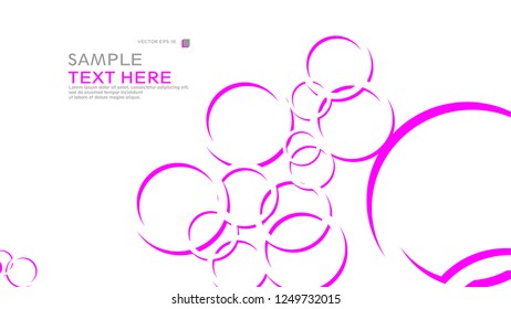 Abstract background with circles. Vector illustration.