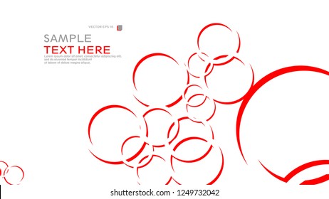 Abstract background with circles. Vector illustration.