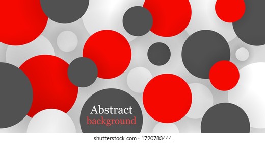 Abstract background with circles. Vector illustration layered circles. Carving backdrop 3D. Horizontal banner  geometric shapes. Template in origami style. Design for card, brochure, cover, wallpaper.