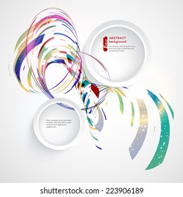 Abstract background with circles. Vector illustration for your business presentations