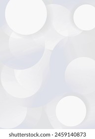 Abstract background with circles. Vector illustration. White and gray colors.
