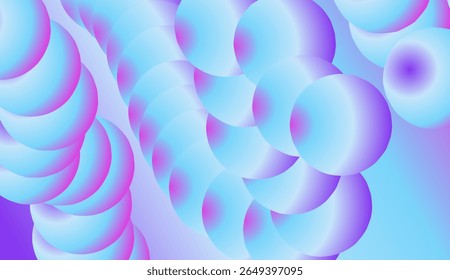 Abstract background with circles. Vector illustration. Violet and blue colors.