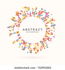 Abstract background with circles. Vector template for design.