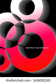 Abstract background with circles. Vertical template for banner, cover, poster. Background with title. Overlay circles. Cutout circles.