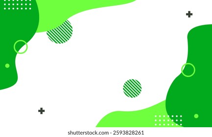 abstract background of circles, waves and lines