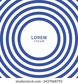 Abstrakter Hintergrund mit Kreisen. Weiße und blaue Kreise Hintergrund. Blauer Streifen Vektor-Hintergrund mit Kopierraum für Text