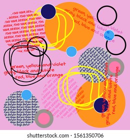 abstract background from circles and words