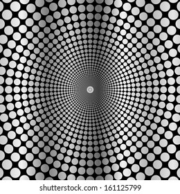 abstract background of circles.gray circumference on a black background.vector