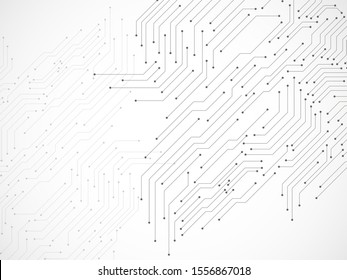Abstract background with circuit board, technology background. Vector illustration