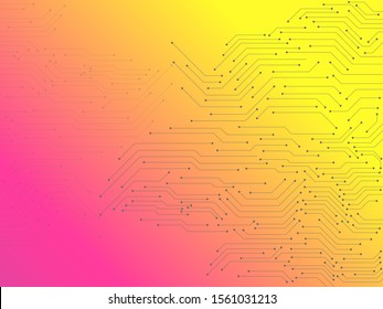 Abstract background with circuit board, technology background. Vector illustration