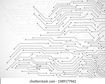 Abstract background with circuit board, technology background. Vector illustration