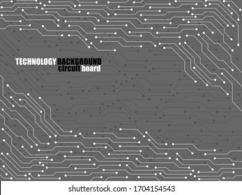 Abstract background with circuit board, technology texture. Electronic motherboard. Vector illustration