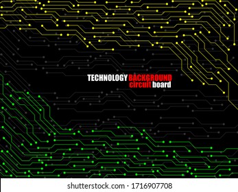 Abstract background with circuit board, technology texture. Electronic motherboard. Vector illustration