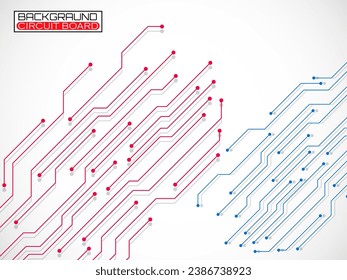 Abstract background with circuit board, technology background. Vector illustration